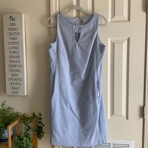 Anne Klein seersucker sleeveless dress